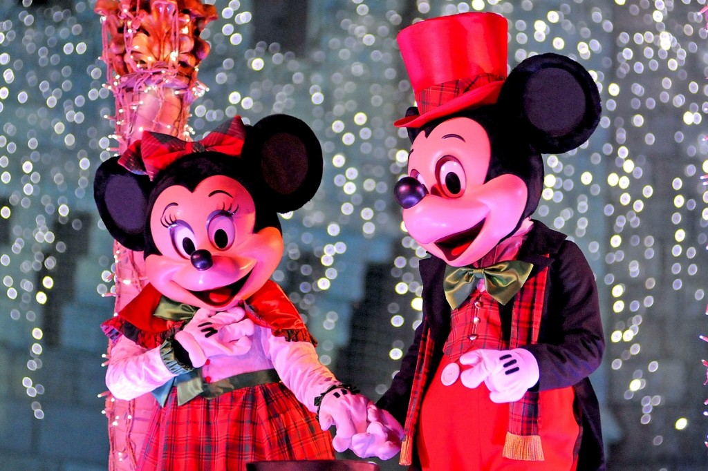 Mickey and Minnie at Mickey's Very Merry Christmas Parade