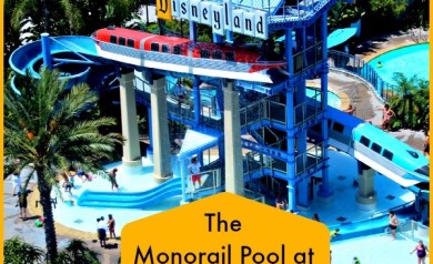 The Monorail Pool at Disneyland Hotel is the perfect combination of fun and whimsy!