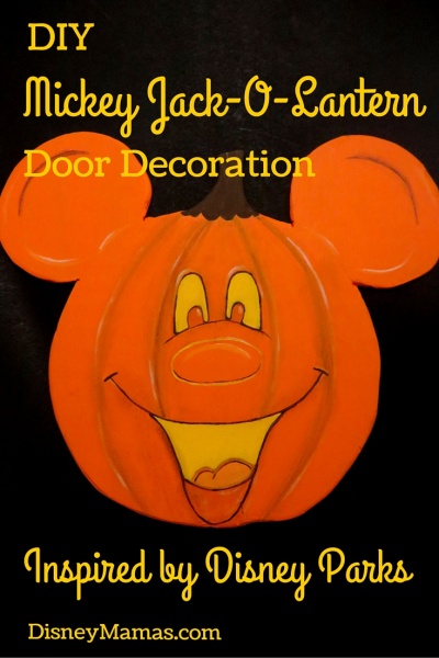 DIY Mickey Jack-O-Lantern Door Decoration Inspired by Disney Parks