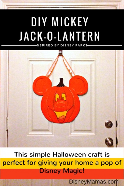 DIY Mickey Jack-o-Lantern Decor. A simple project that adds a little Disney Magic to your Halloween!