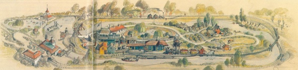 One of Harper Goff's original sketches of Riverside Drive Park